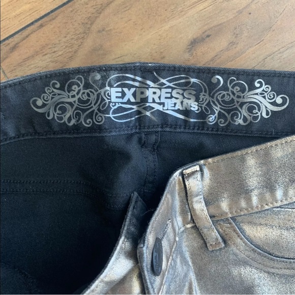 Express Gold Skinny Jeans, Low Rise - Picture 3 of 12